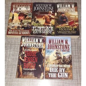 William W. Johnstone lot of 5 Western Cowboy paperbacks